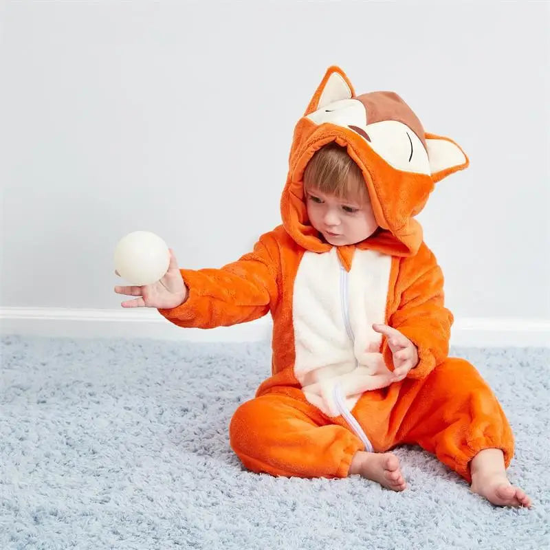 0 1 2 3 4 Years Kigurumi Pajamas for Toddler Baby Clothes Children Outfits Infant Dinosaur Unicorn Cat Monkey Cosplay Costumes