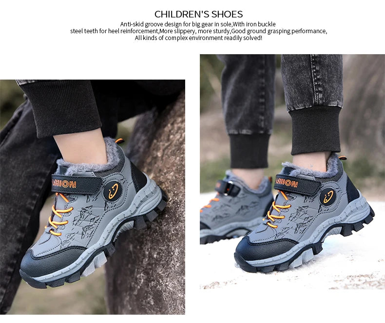 Children's Winter Hiking Cotton Shoes