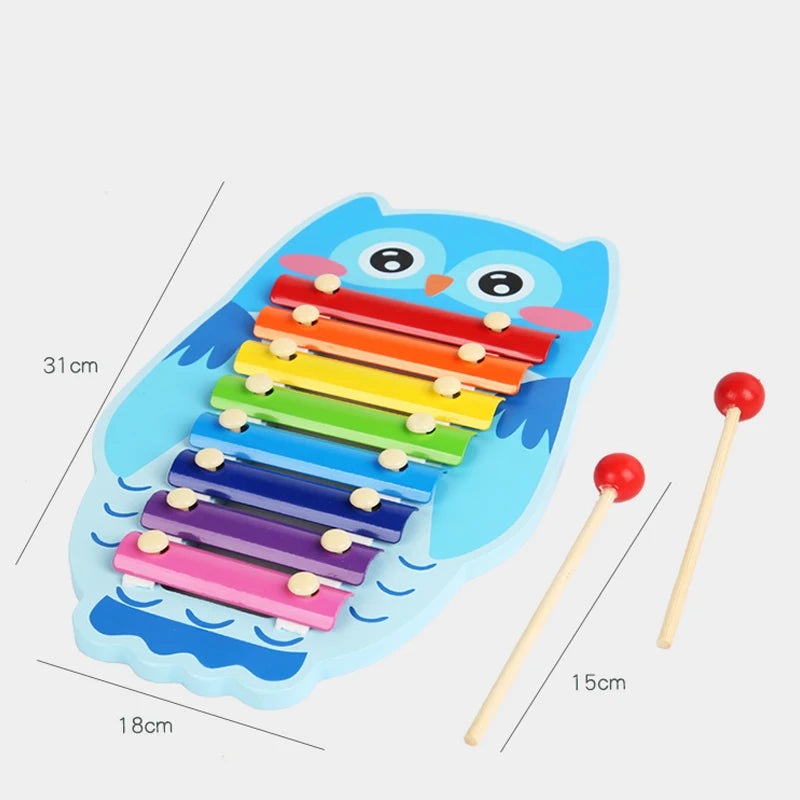 Montessori Wooden 8 Tones Multicolor Xylophone