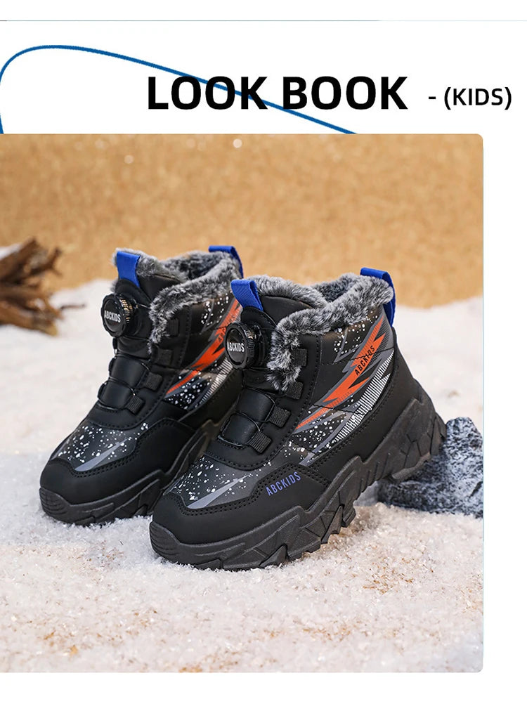 Kid's High Top Rotary Plush Snow Boots