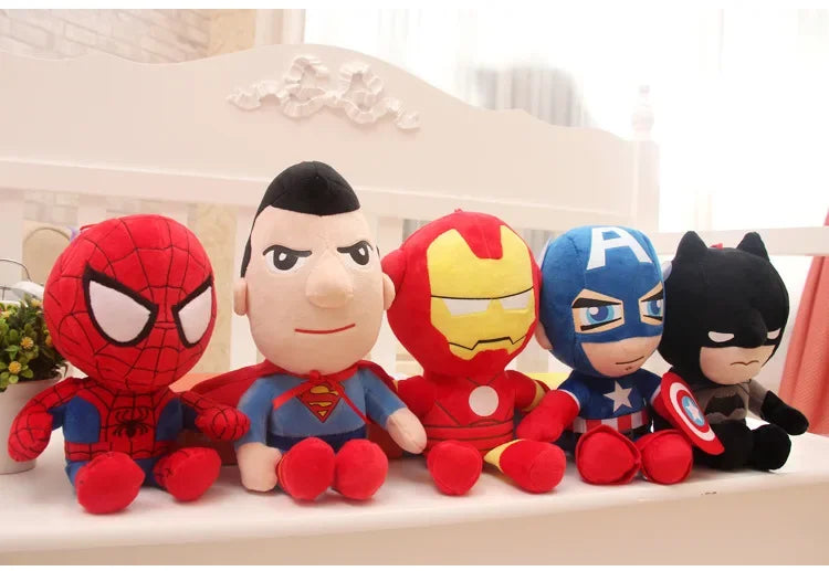 Marvel Cartoon Movie Anime Captain America Spider Man Iron Man Plushies Lovely Doll Cute Super Hero Plushies Gifts Kids