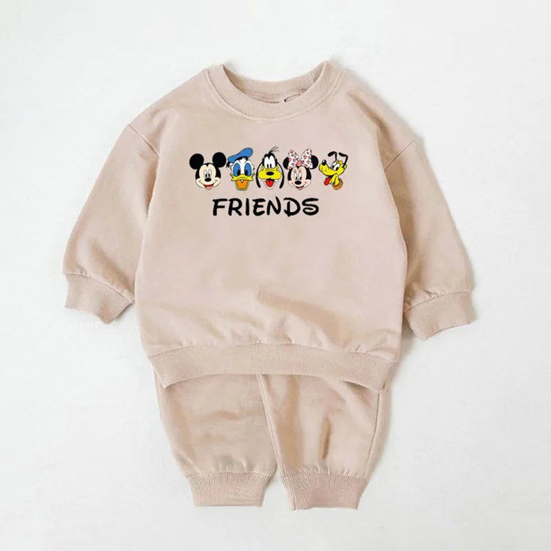 Cartoon Printed Long Sleeved Toddler's Tracksuit