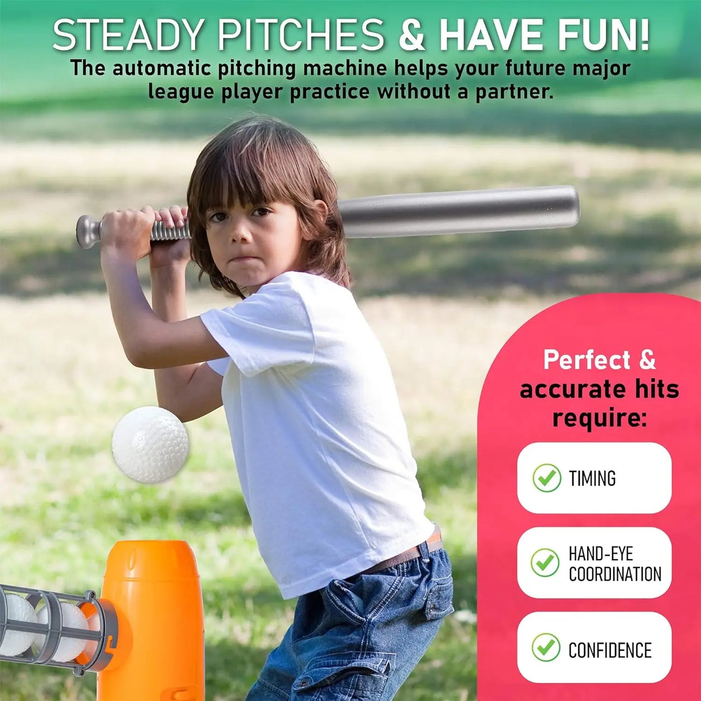 Kid's Auto Baseball Pitching Machine