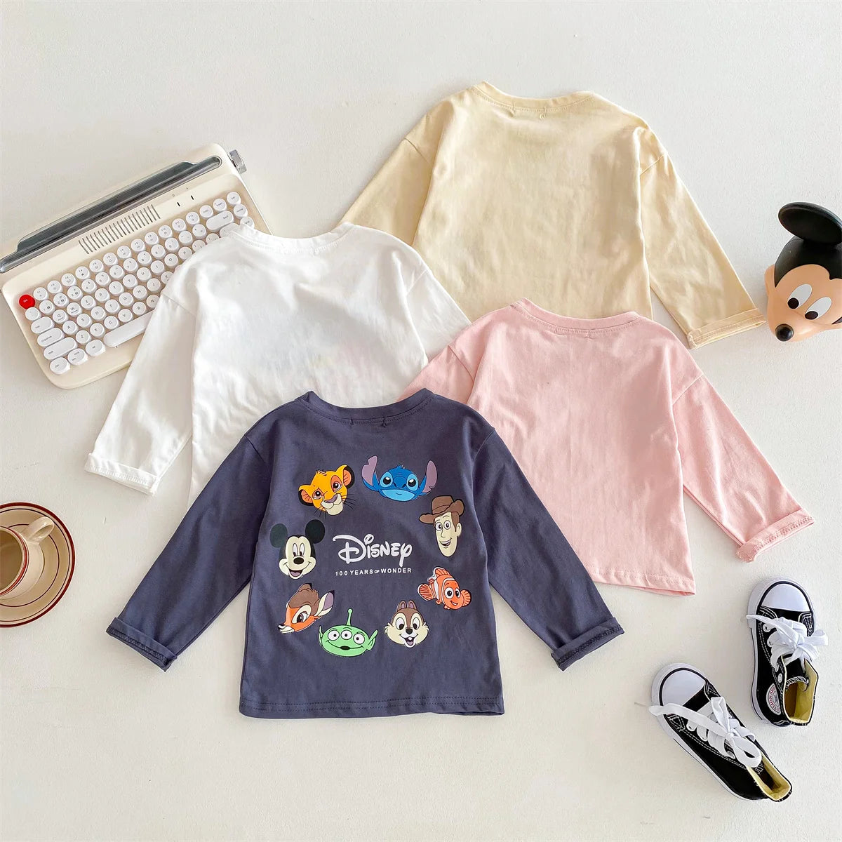 Cartoon Printed Long Sleeve Tops For Kids