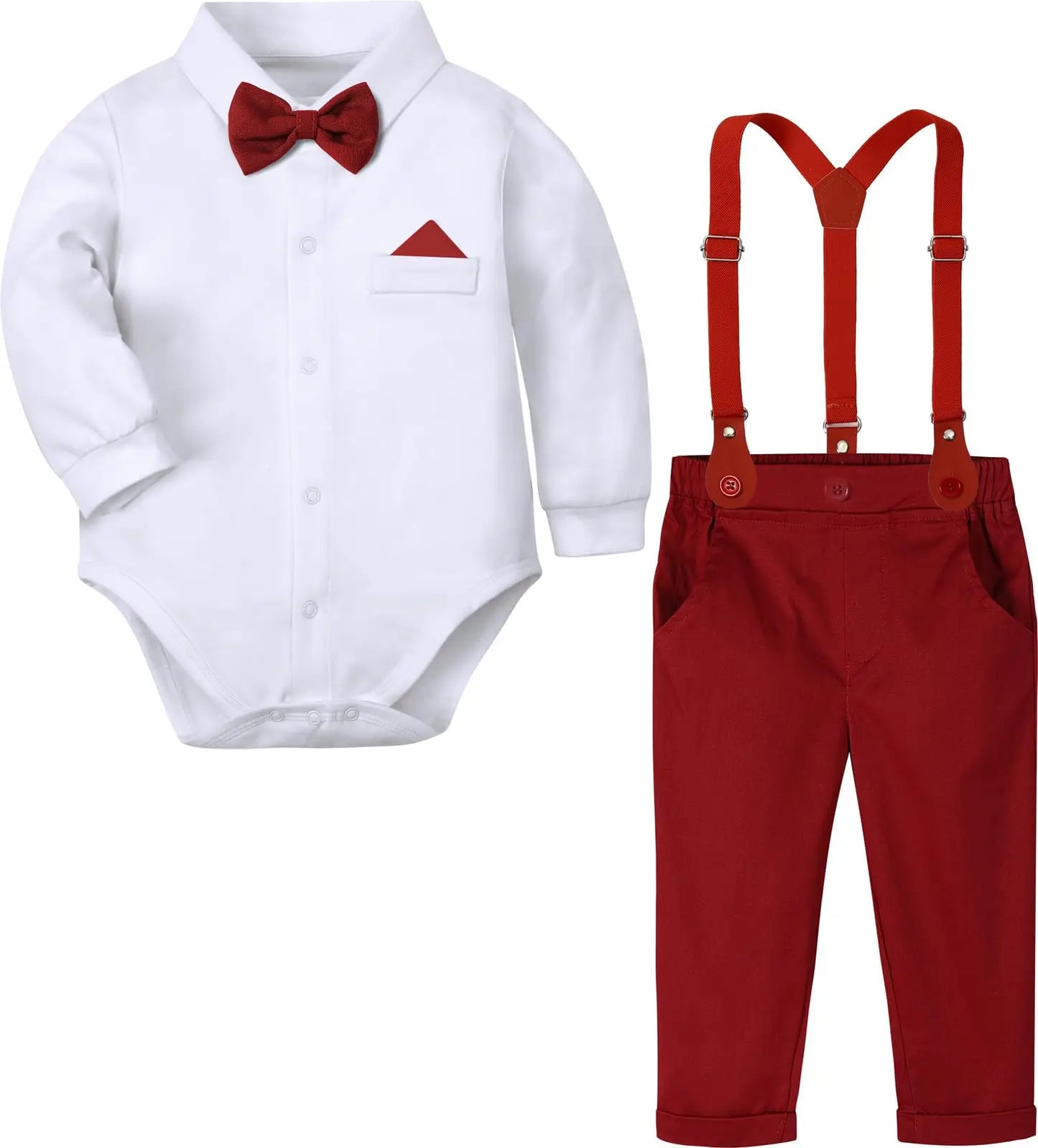 Baby Boy's Suspenders Outfit