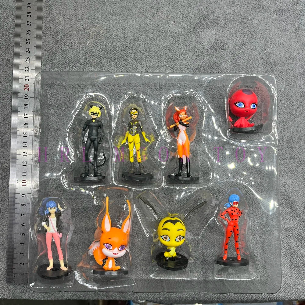 Miraculous: Tales of Ladybug and Cat Noir  Movie Cartoon Anime Characters Red Girl Black Cat Multiple Pets Elf Dolls Children's Gift Toys