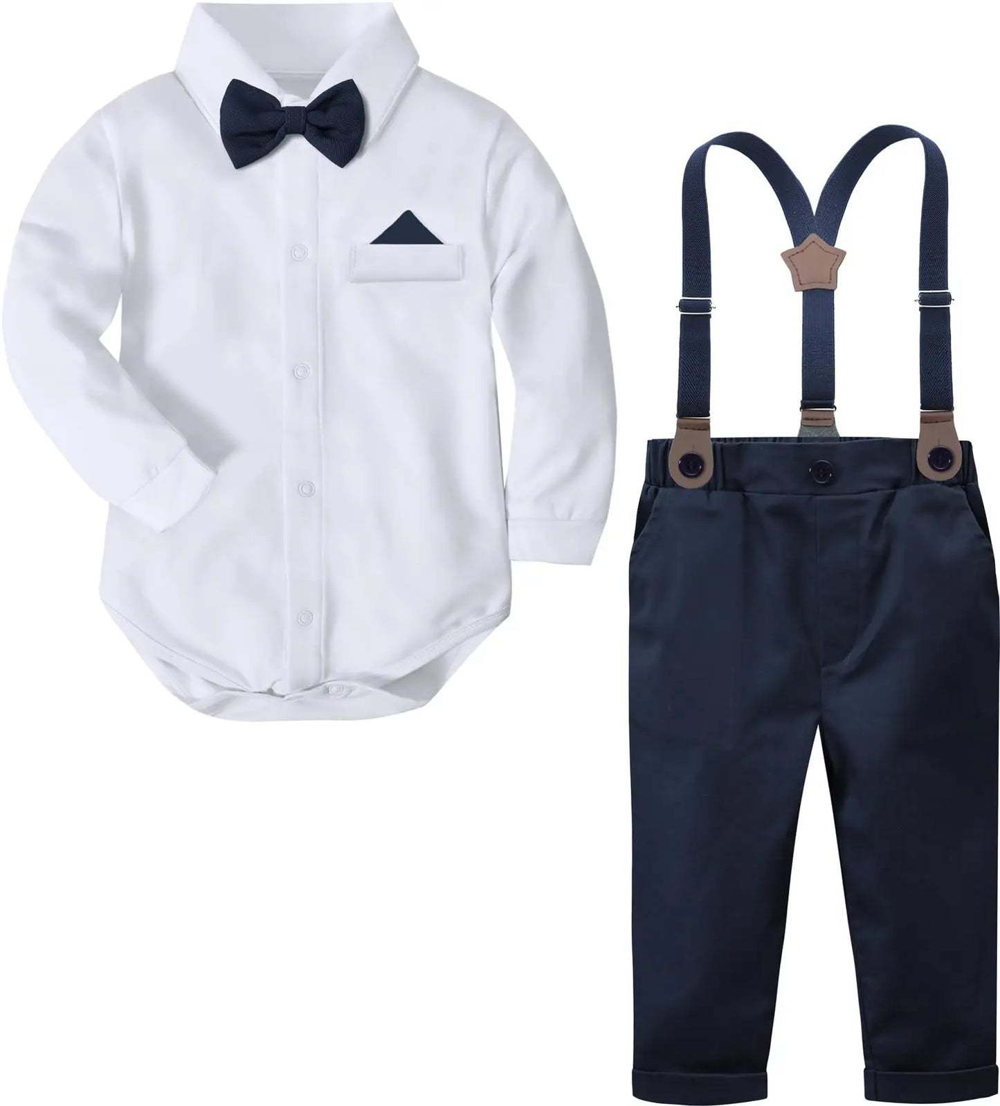 Baby Boy's Suspenders Outfit