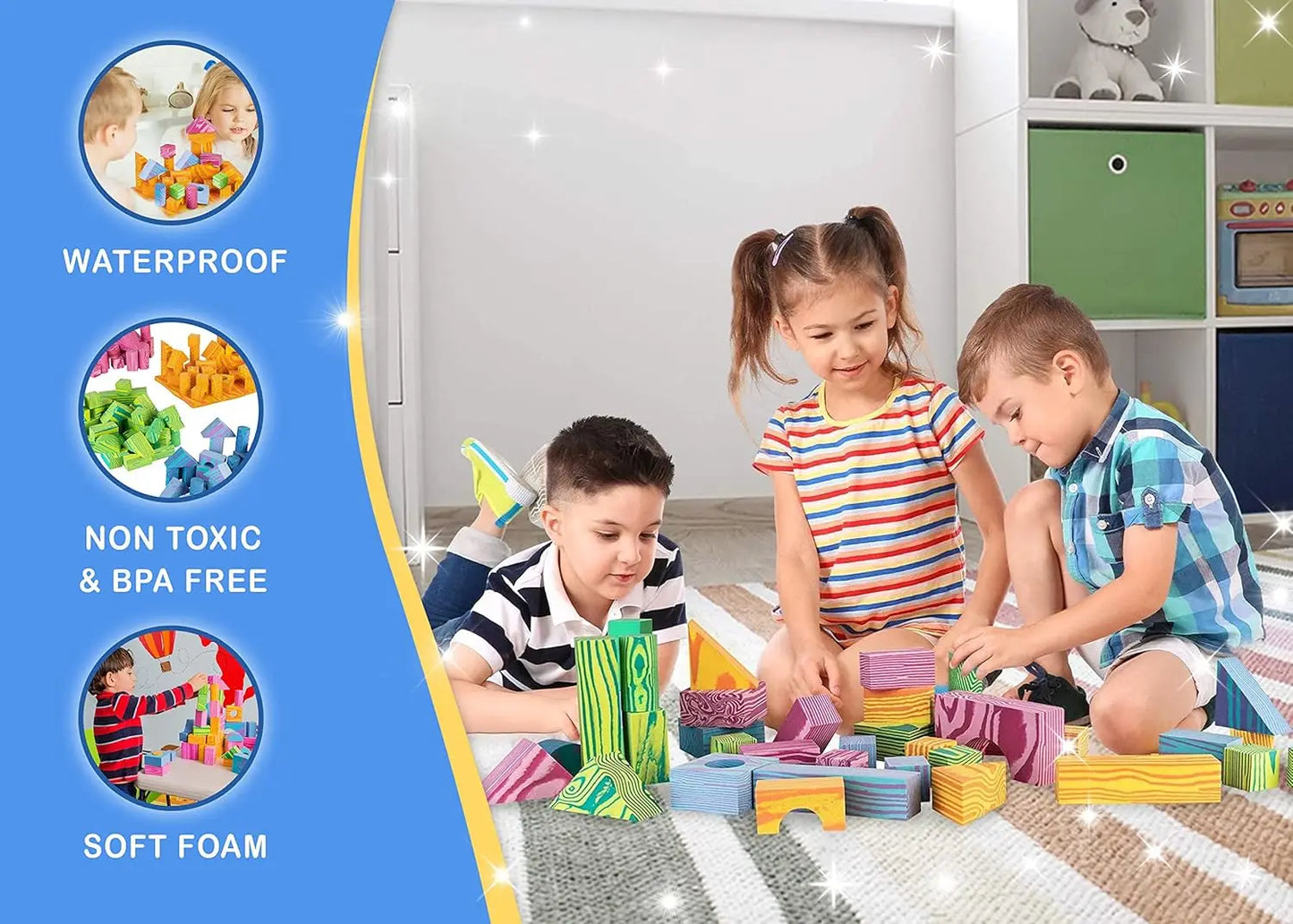 Colorful Soft EVA Foam Building Blocks Set