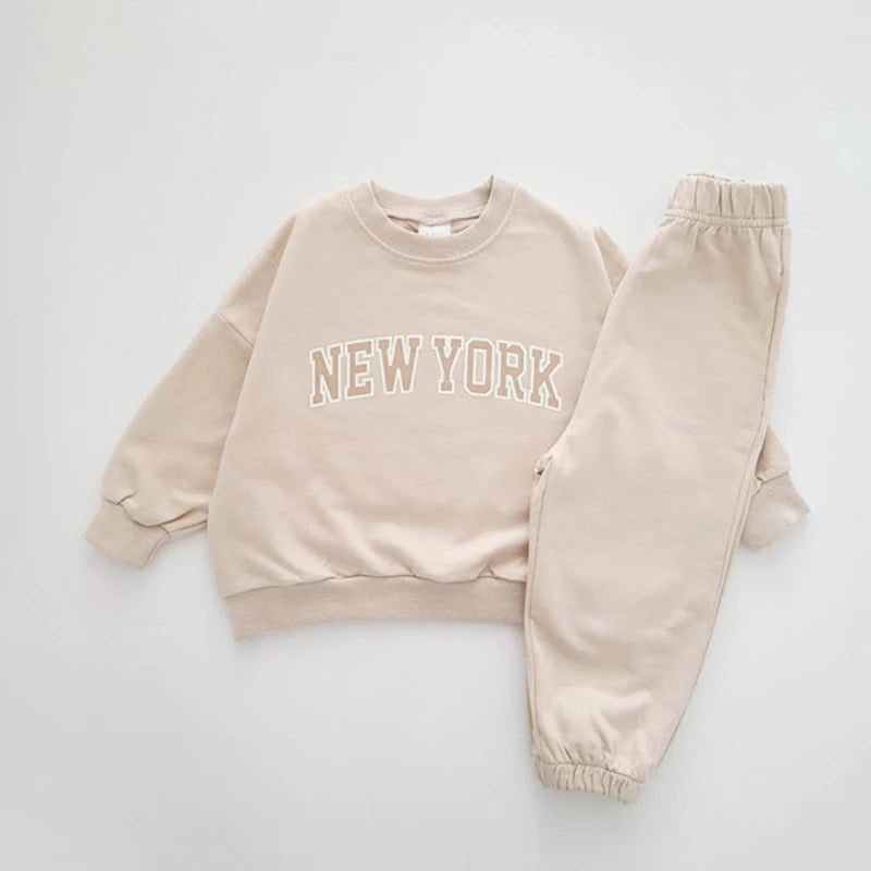 New York Romper, Sweatshirt  &  Pants Set