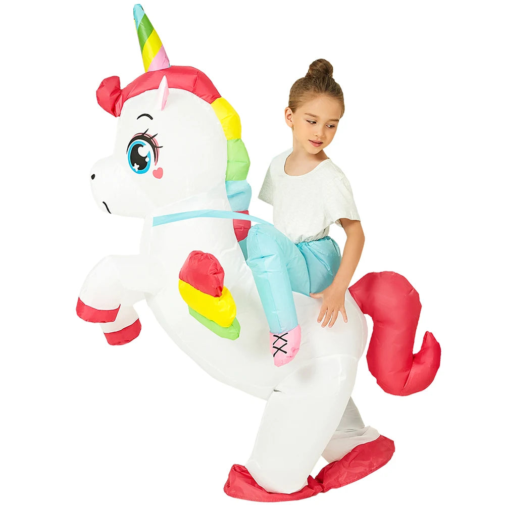 Child Kids Mascot Dinosaur Inflatable Costumes Unicorn Rooster Anime Dress Suits Purim Halloween Christmas Party Cosplay Costume