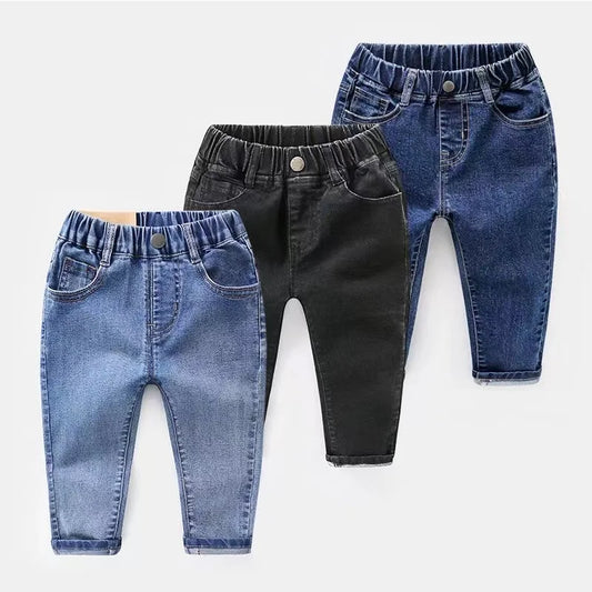 Boy's Fashionable Elastic Loose Jeans