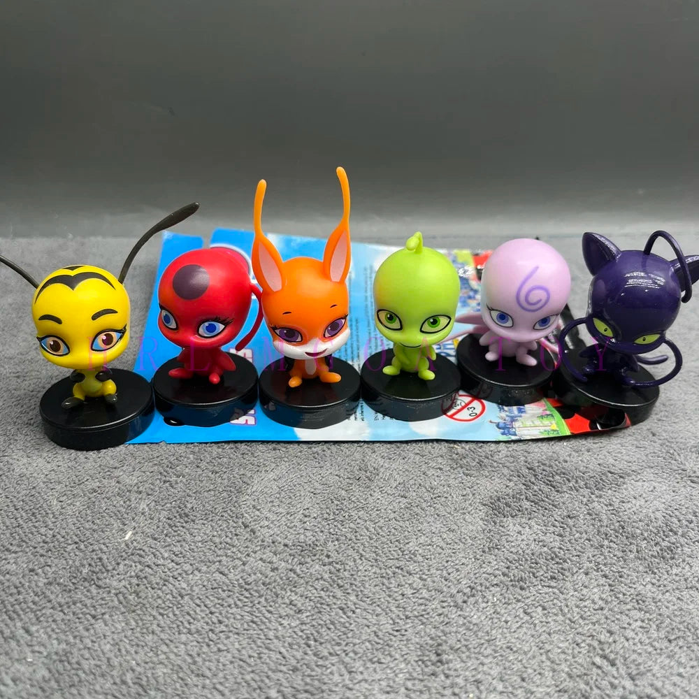 Miraculous: Tales of Ladybug and Cat Noir  Movie Cartoon Anime Characters Red Girl Black Cat Multiple Pets Elf Dolls Children's Gift Toys