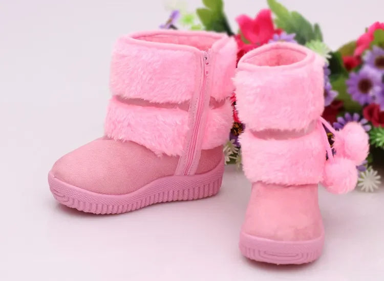 Girls Comfortable Lobbing Ball Thick Snow Boots