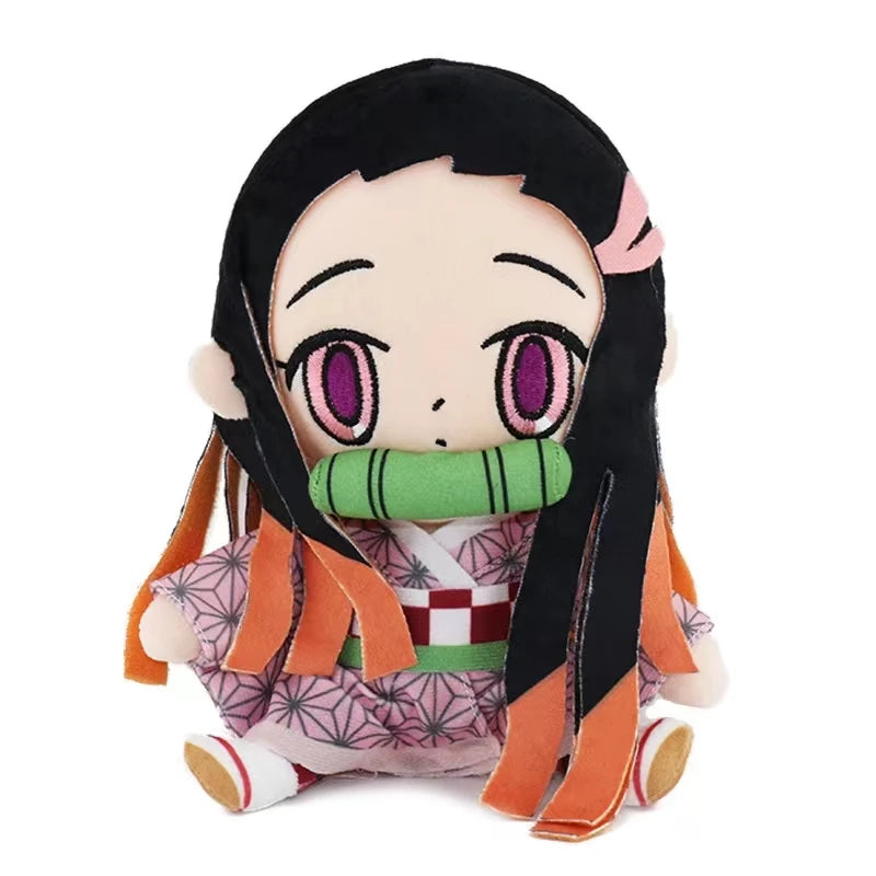 Demon Slayer 20cm Plush Toys Tanjirou Anime Figure Nezuko Plushie Zenitsu Inosuke Doll Stuffed Toy Cosplay for Holiday Gifts