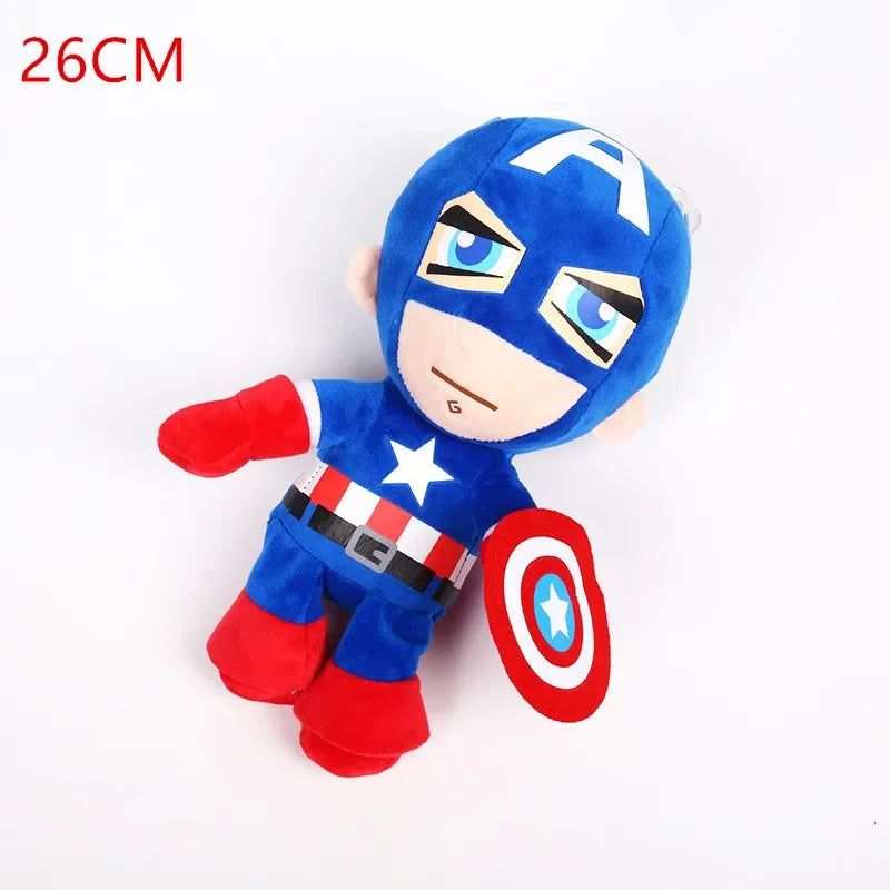 The Avengers  Movie 26cm  Plush Toy Super heroes Spider Man Captain America Iron Man Doll Stuffed Toys for Children Gift