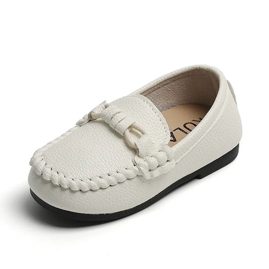 Kid's Leather Flats Slip-on Loafers