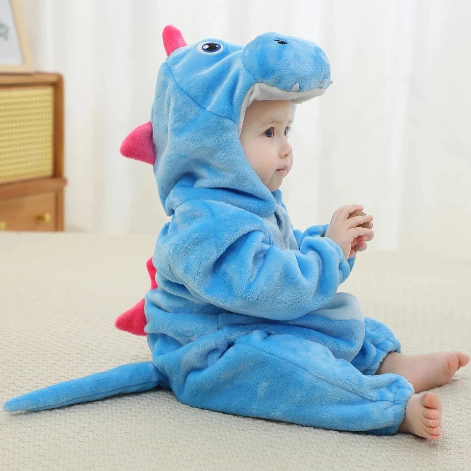 0 1 2 3 4 Years Kigurumi Pajamas for Toddler Baby Clothes Children Outfits Infant Dinosaur Unicorn Cat Monkey Cosplay Costumes