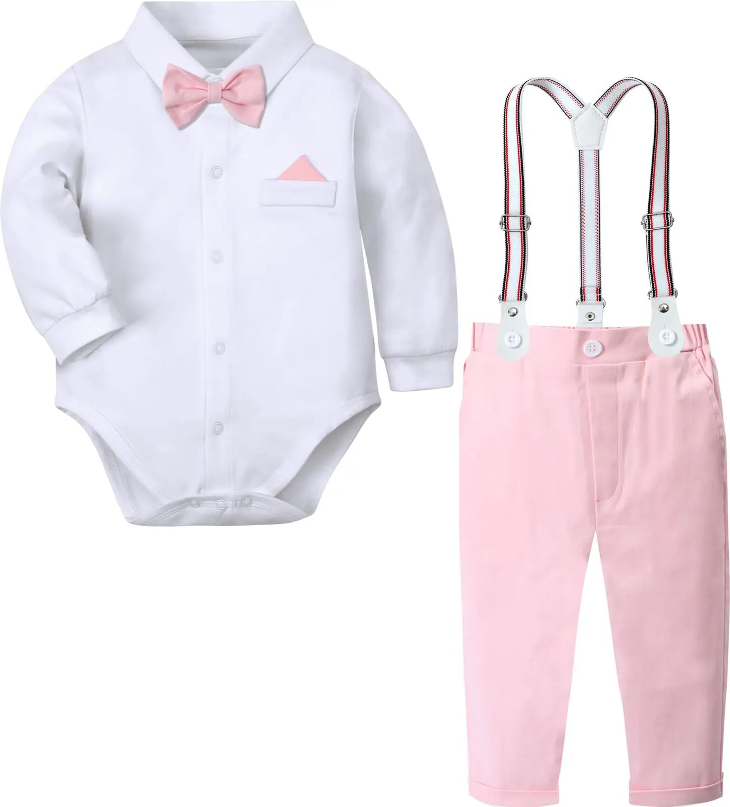 Baby Boy's Suspenders Outfit