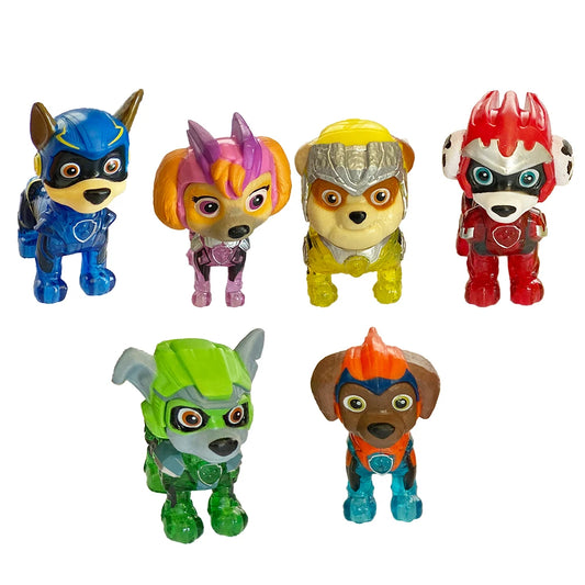 PAW Patrol The Mighty Movie Toy Figures Gift With 6 Collectible Action Figures Kids Toys for Boys and Girls