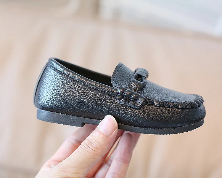 Kid's Leather Flats Slip-on Loafers