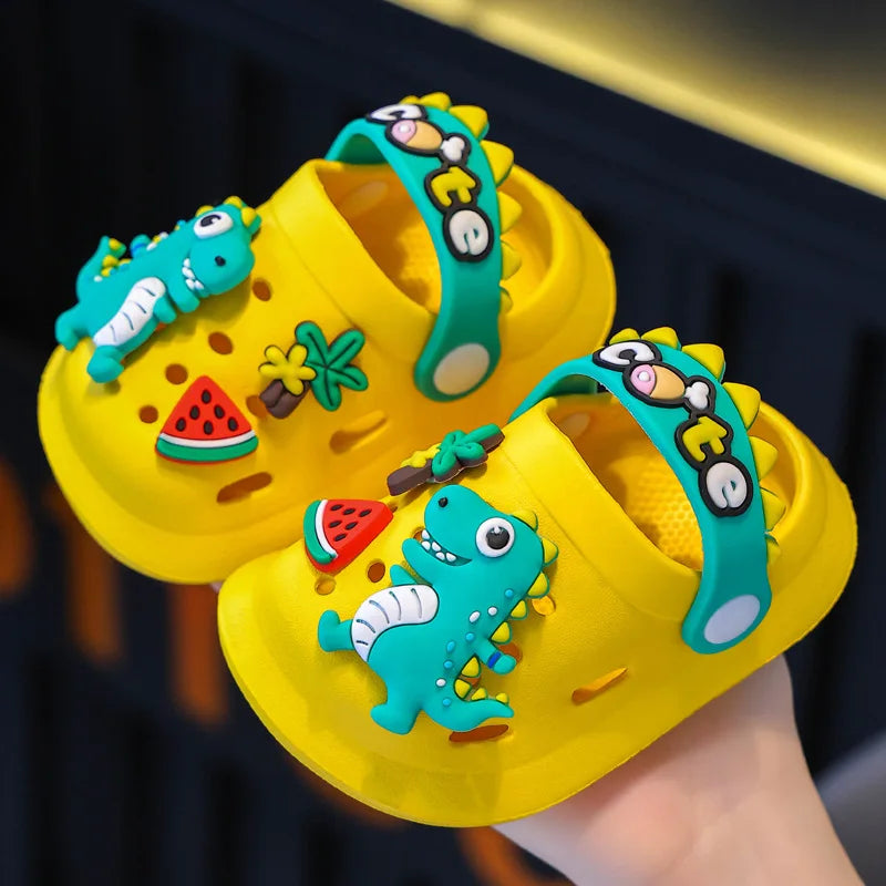 Children's Cartoon Themed Dinosaur Clogs