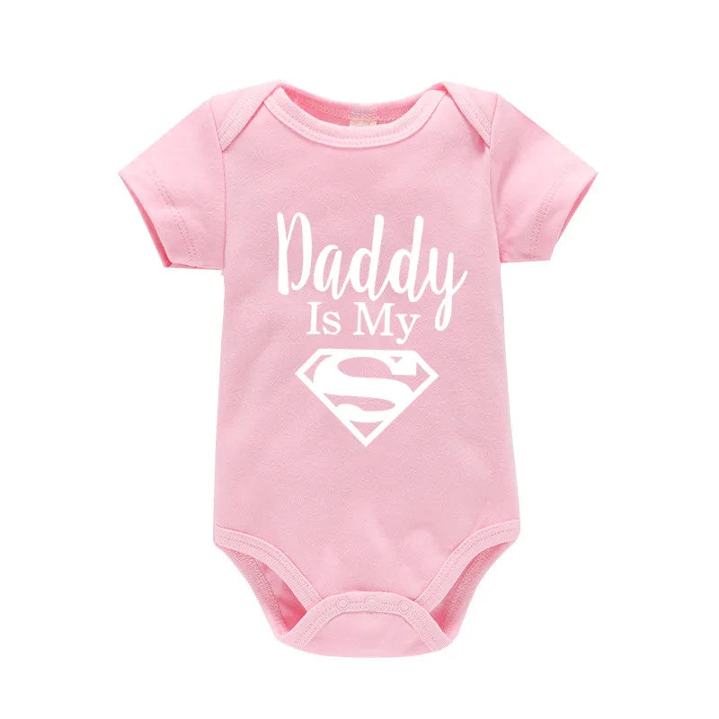 Newborn Romper- Daddy Is My Hero Print