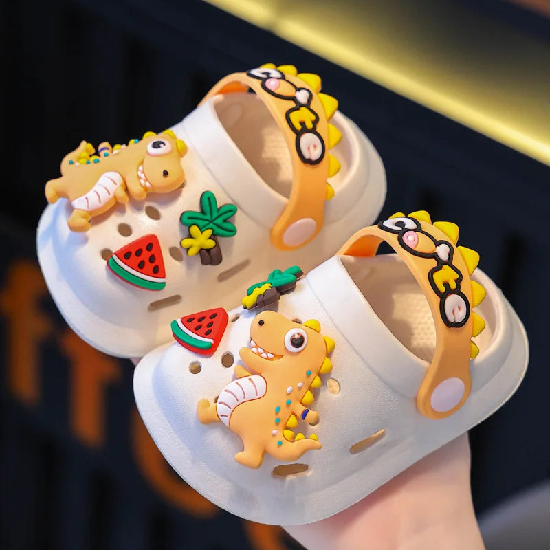 Children's Cartoon Themed Dinosaur Clogs