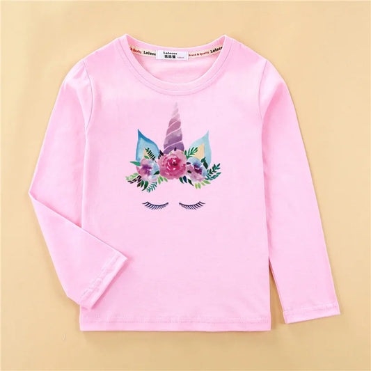 Girls Long Sleeve Casual Wear Cotton Tees