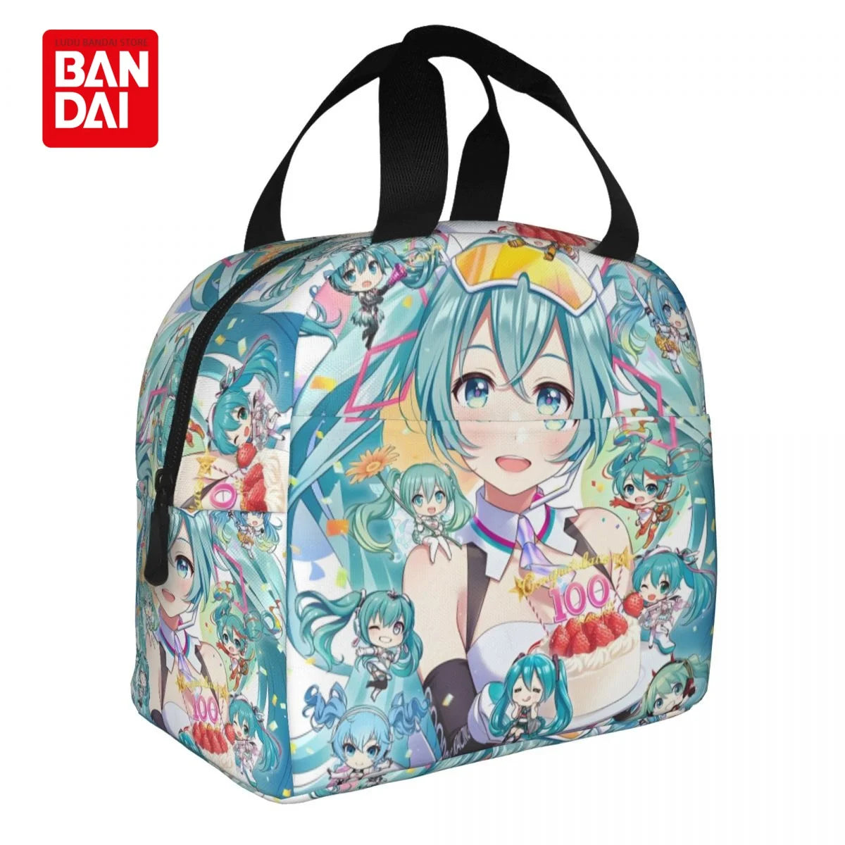 Hatsune Miku Insulated Lunch Bag for School Kids Office Sac Lunch Portable Thermal Cooler Lunch Box Handbag Gift