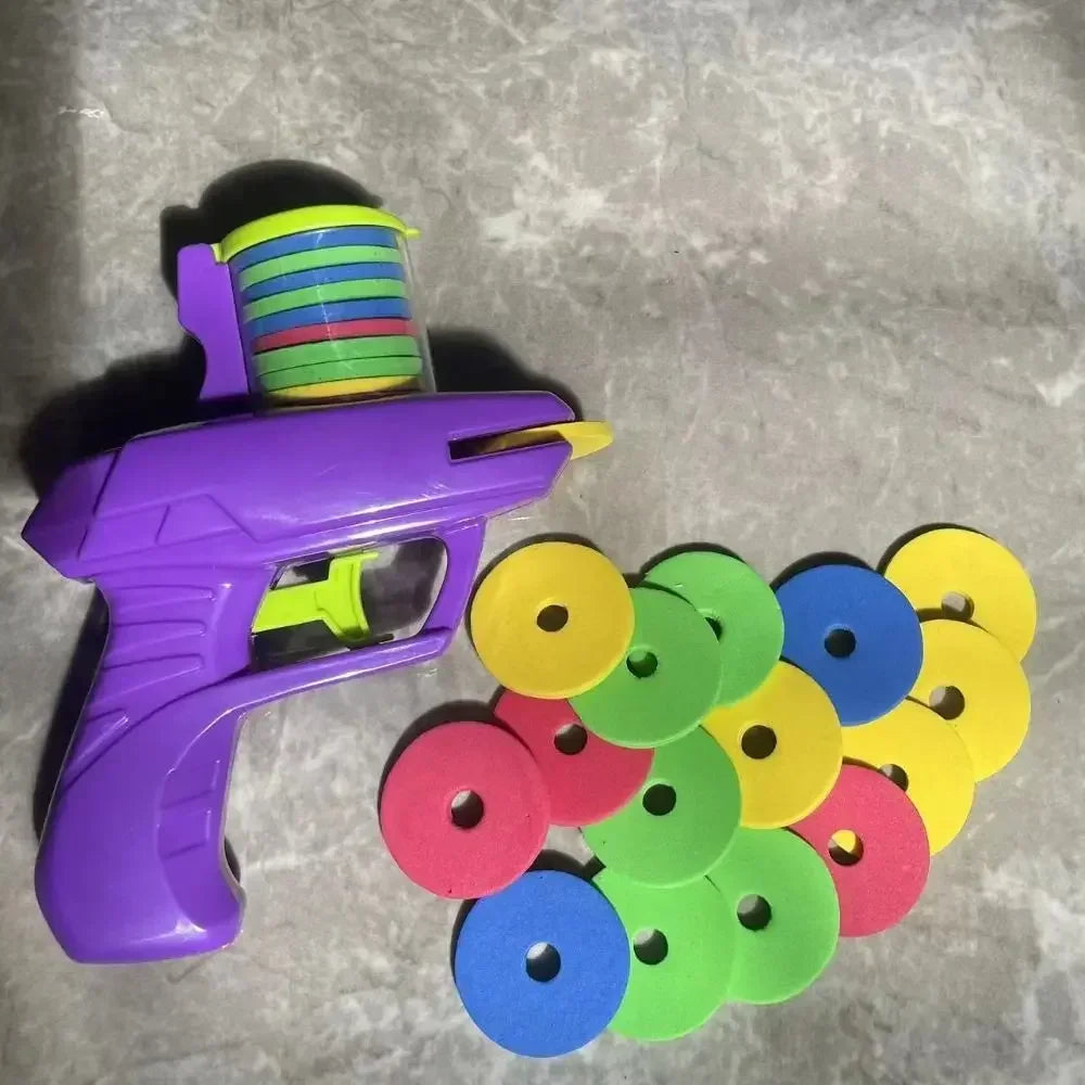 Mini Flying Disc Launcher Toy Gun