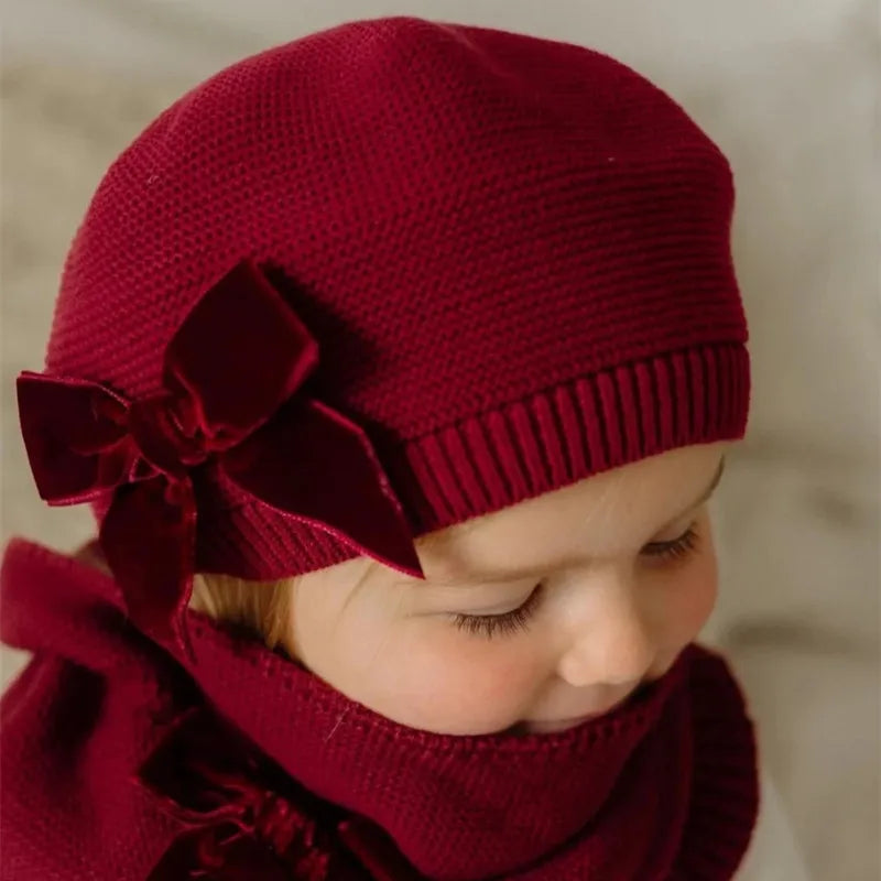 Warm Bowknot Knitted Hats