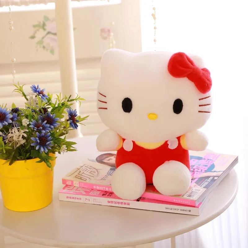 MINISO Hello Kitty Plush Toys Sanrio Cute 20cm Movie KT Cat Dolls Soft Kawali Stuffed Hello Kitty Christmas Birthday Gifts