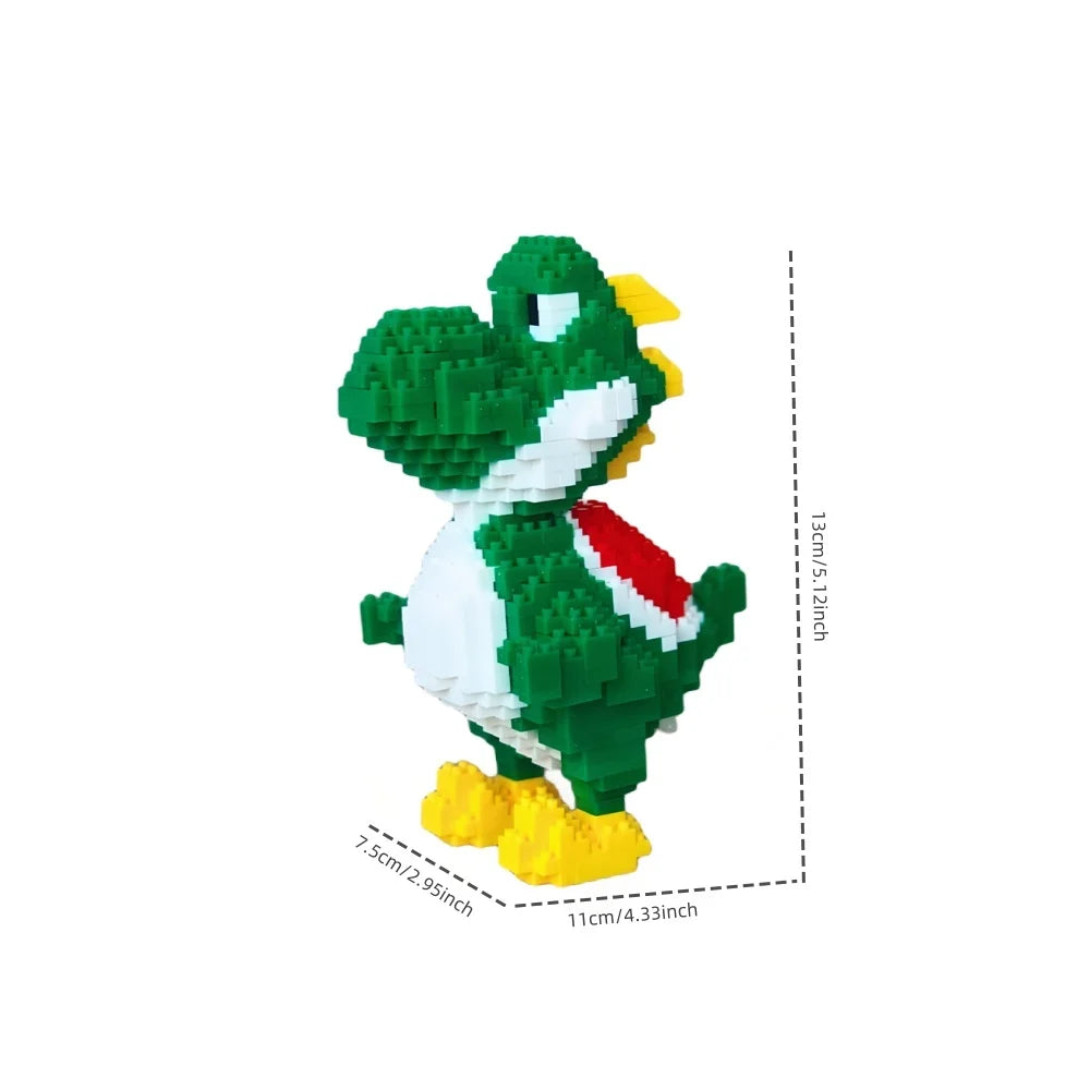 Dinosaur Building Blocks Toys Set: Green Velociraptor and Tyrannosaurus, Embark on Prehistoric Adventures: Perfect Gift
