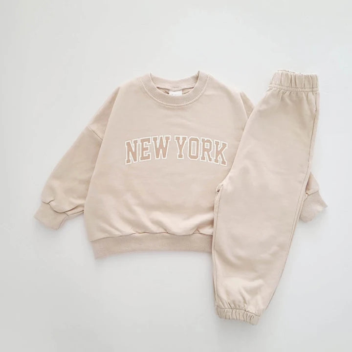 New York Romper, Sweatshirt  &  Pants Set