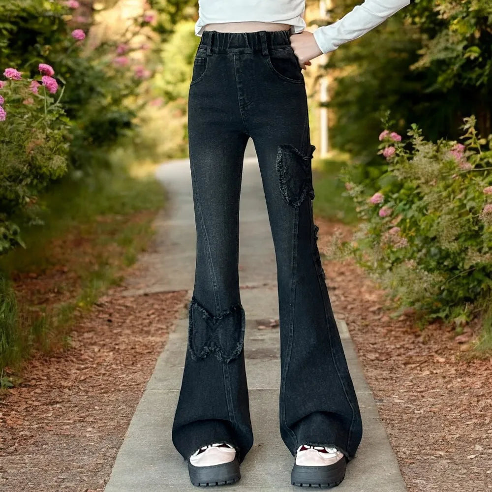 Girls Bell-bottomed Jeans