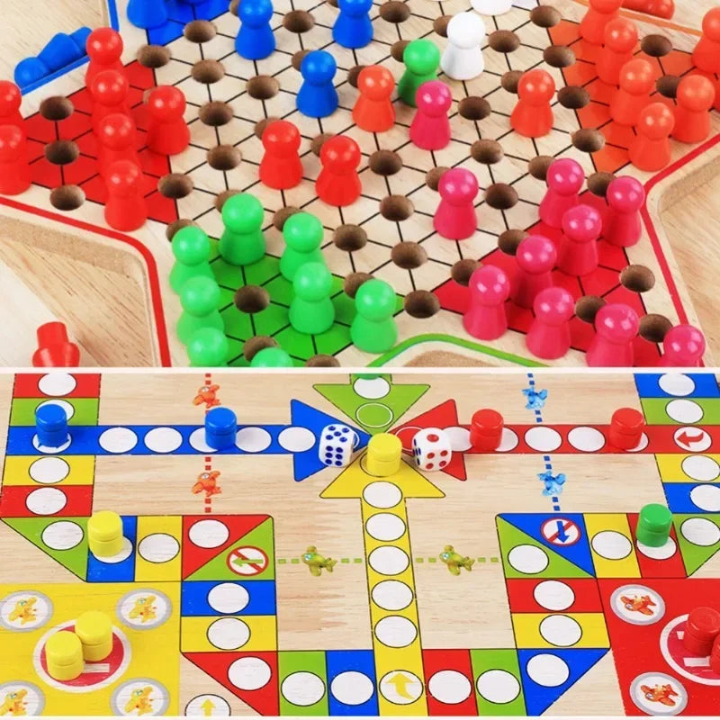 2 in 1 Double-Faced Mini Ludo Board Set