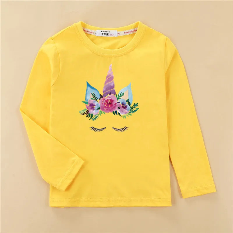 Girls Long Sleeve Casual Wear Cotton Tees