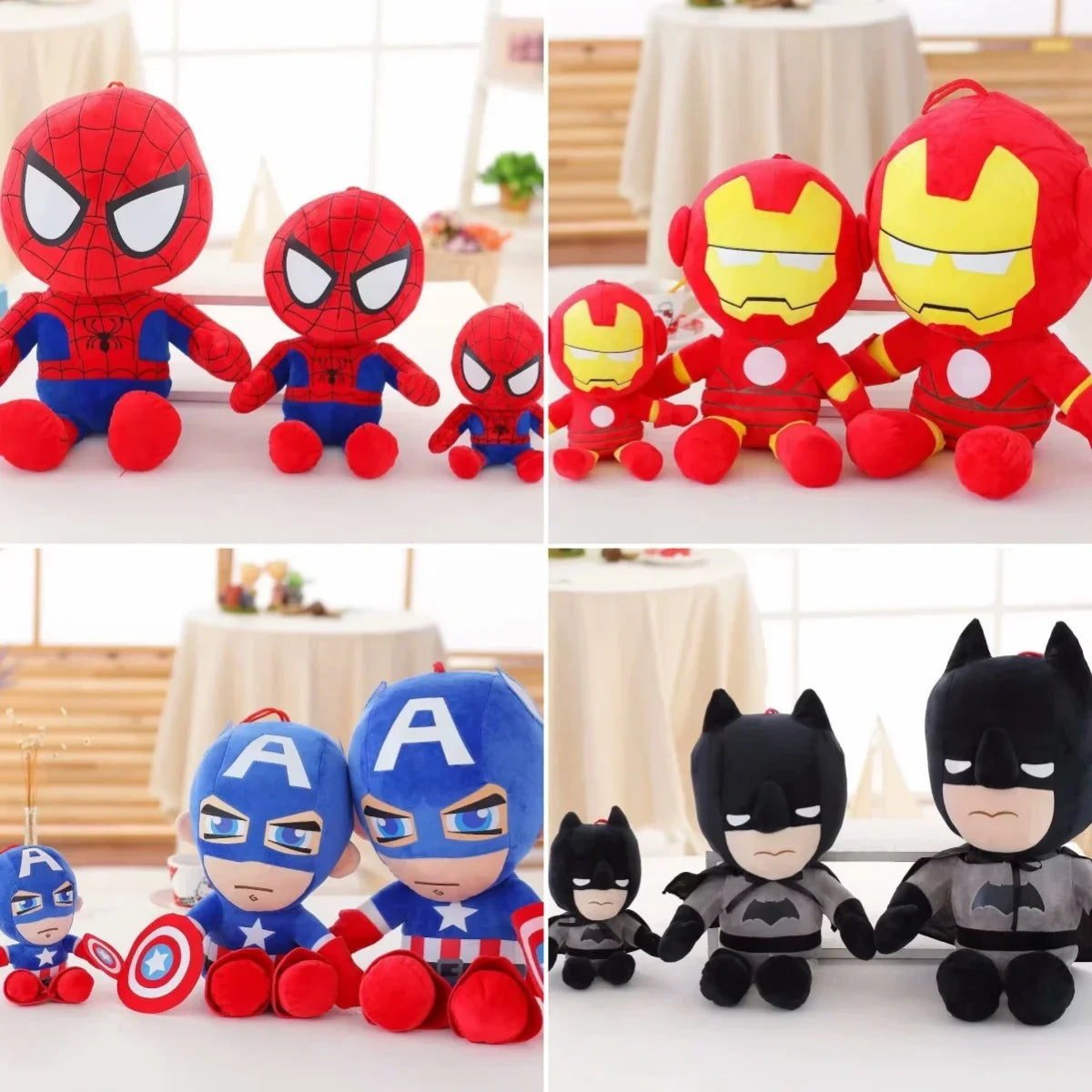 Marvel Cartoon Movie Anime Captain America Spider Man Iron Man Plushies Lovely Doll Cute Super Hero Plushies Gifts Kids