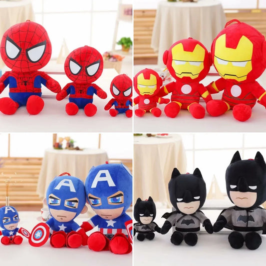 Marvel Cartoon Movie Anime Captain America Spider Man Iron Man Plushies Lovely Doll Cute Super Hero Plushies Gifts Kids