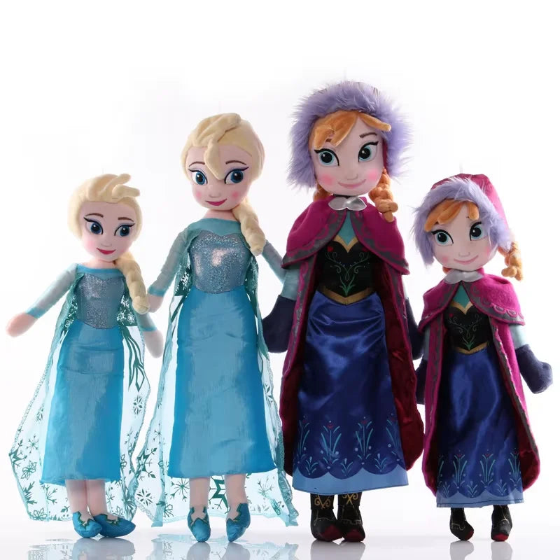 Disney movie Frozen Elsa And Anna 30-50CM Plush Stuffed Dolls From The Animated Movie  Frozen  Are Suitable As Birthday Or Christmas Gifts For Girls