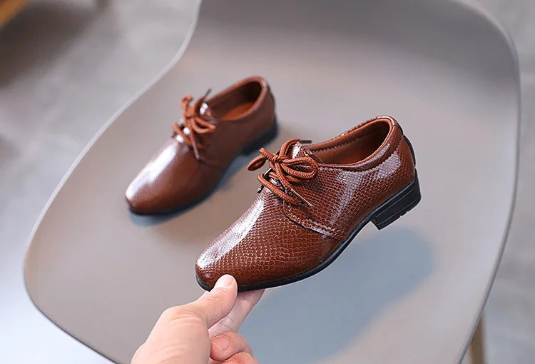 Britain Style Boys Leather Shoes