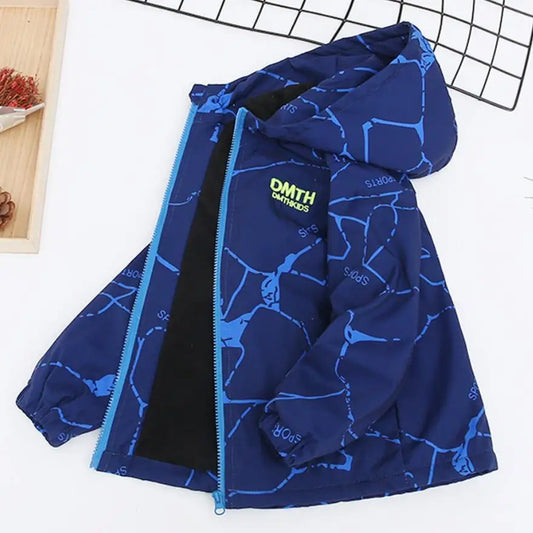 Kid's Fashionable Outdoor Waterproof Hooded Jackets