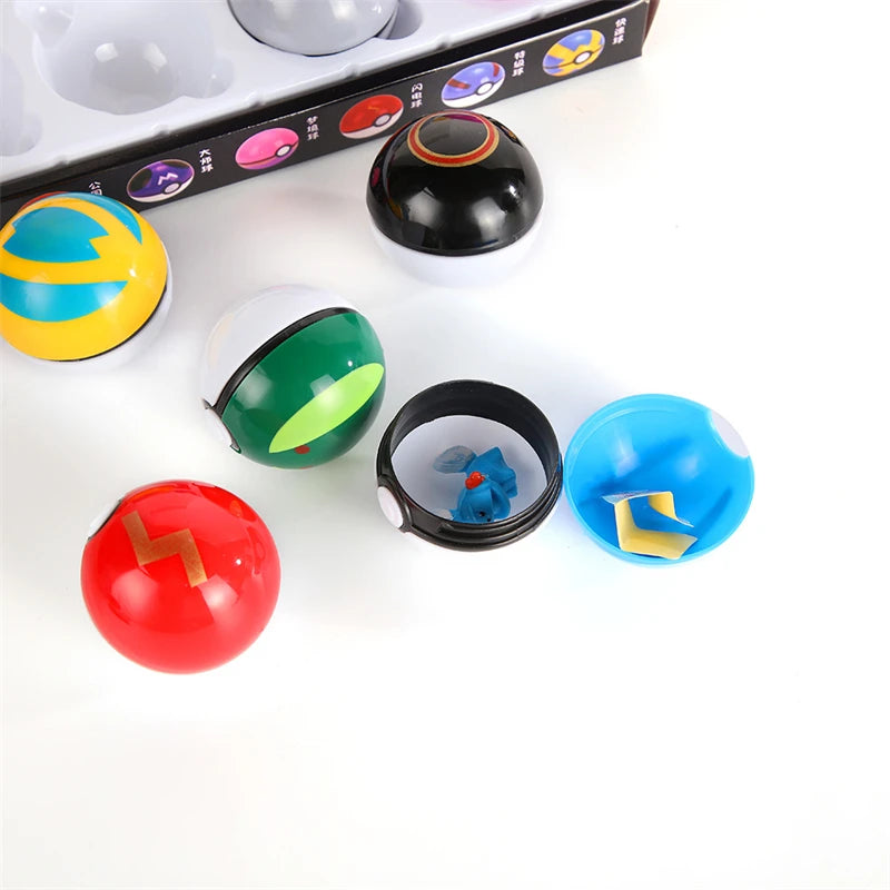 Pokemon Poke Ball 12Pcs/Set  Figure Toys Anime Pikachu Pocket Monster Pet Elf PVC Figurine Action Collection Model Dolls Gifts