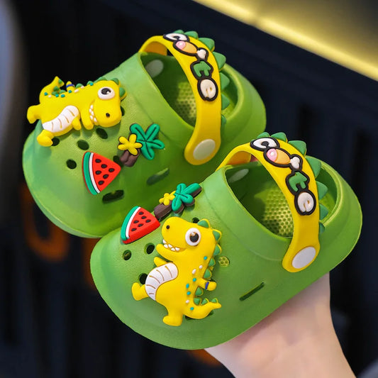 Children's Cartoon Themed Dinosaur Clogs