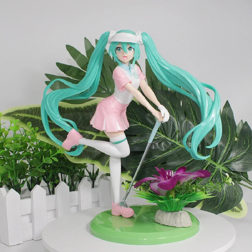 Anime Hatsune Miku X Cinnamoroll Figure panda swan series Cute Statue 18-22cm PVC Model Doll Toy boy Birthday Christmas Gift