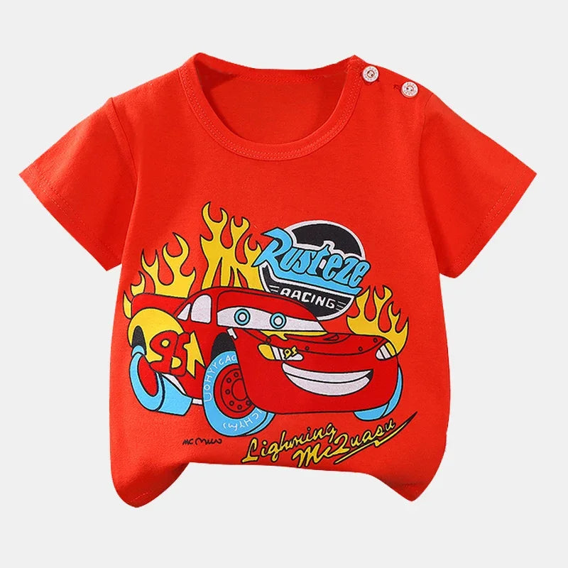 Children's Summer Short Sleeve Cartoon Tops