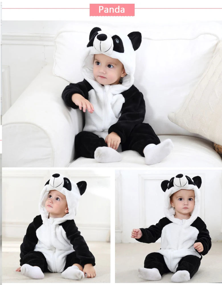 0 1 2 3 4 Years Kigurumi Pajamas for Toddler Baby Clothes Children Outfits Infant Dinosaur Unicorn Cat Monkey Cosplay Costumes
