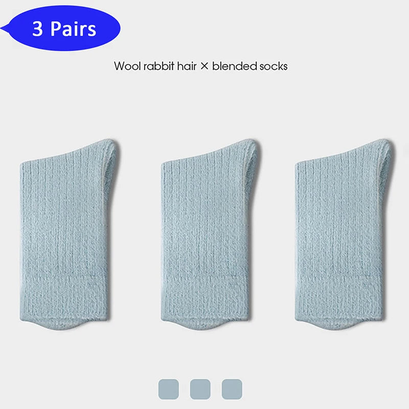 Children's 3 Pairs Woolen Thermal Socks