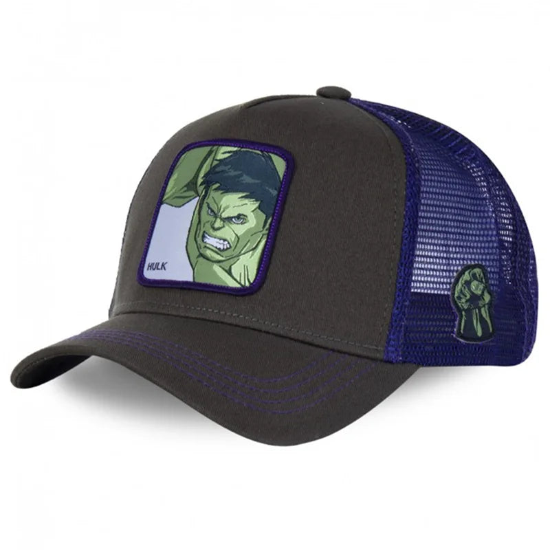Marvel Anime Movies Sports Baseball Net Hat Superhero Spider-Man Iron Man Hulk Captain America Rocket Raccoon Venom Leisure Hat