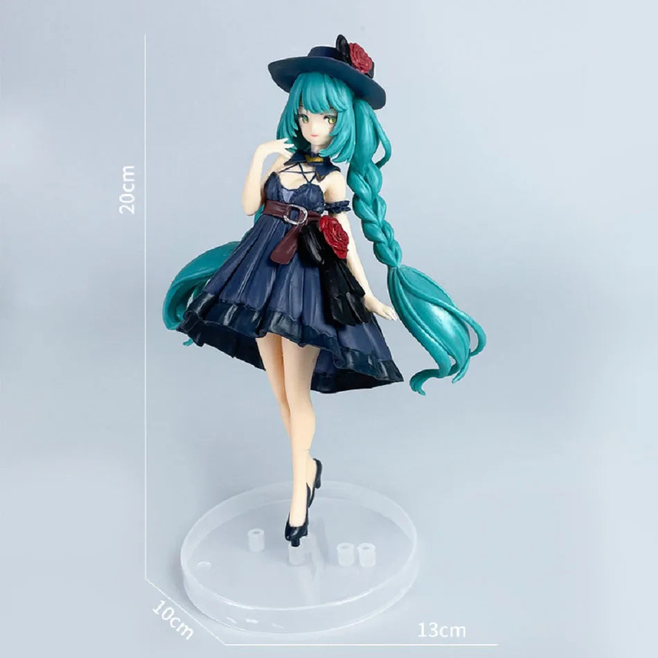 Anime Hatsune Miku X Cinnamoroll Figure panda swan series Cute Statue 18-22cm PVC Model Doll Toy boy Birthday Christmas Gift